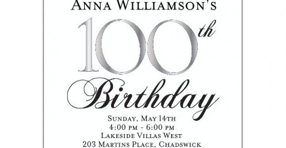 100th Birthday Party Invitation Wording Pink Scroll 100th Birthday Invitations
