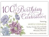 100th Birthday Party Invitation Wording southgate 100th Birthday Invitations