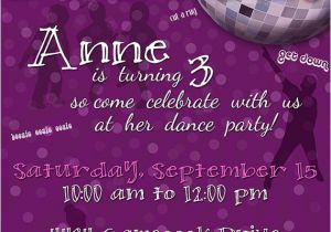 13th Birthday Dance Party Invitations Dance Party Birthday Invitation Digital File You Print or I