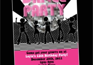 13th Birthday Dance Party Invitations Fancy Kids Disco Party Invitations Sketch Invitation