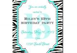 13th Birthday Invitations Printable 13th Birthday Party Invitation Girl Birthday Invitation