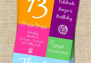 13th Birthday Invitations Printable 7 Best Of Free Printable 13th Birthday Invitations
