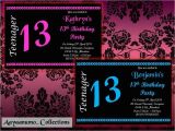 13th Birthday Party Invitations for Boys 10 X Personalised Teenager 13th Boys Girls Birthday