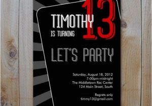 13th Birthday Party Invitations for Boys Teen Boy 39 S Birthday Invitation Let 39 S Party Printable