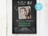 16th Birthday Party Invitations for Boys Sweet 16th Birthday Invitation for Boys Personalized