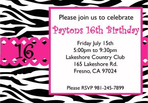 16th Birthday Party Invitations Templates Free Free Sweet 16 Birthday Invitations Templates