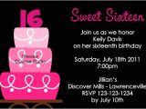 16th Birthday Party Invitations Templates Free Sweet 16 Birthday Party Invitations