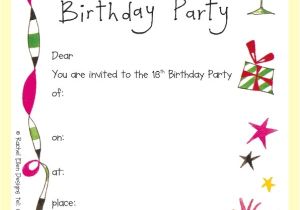 18th Birthday Party Invitation Templates Free 18th Birthday Invitations Template Best Template Collection