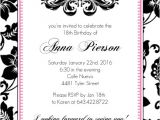 18th Birthday Party Invitations Free 18th Birthday Party Invitation
