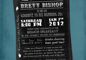 1920s Birthday Party Invitations 1920s Surprise Party Invitation Art Deco Goodbye to the