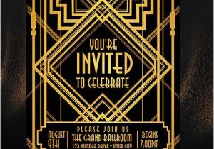 1920s Party Invitation Template Free 17 Best Images About Gatsby Invitation On Pinterest Art