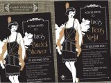 1920s Style Party Invitations Hens Night Great Gatsby 1920s Flapper Bridal Shower