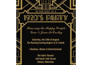 1920s themed Birthday Invitations 1920 39 S Gatsby Invite Invitation Cards 1920s and Invitations