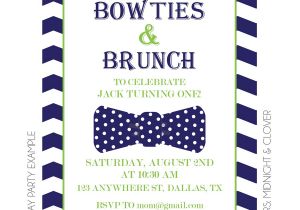 1st Birthday Brunch Invitations Bowties and Brunch Invitation Kateogroup