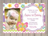 1st Birthday butterfly Invitation Wording Birthday Invites butterfly Birthday Invitations Free