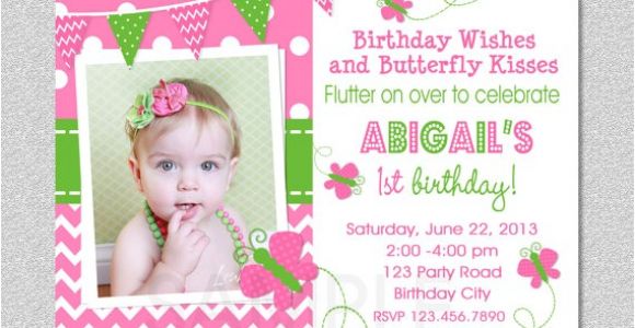 1st Birthday butterfly Invitation Wording butterfly Birthday Invitation butterfly Invitation Girl