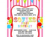 1st Birthday Carnival themed Invitations Circus Carnival Birthday Printable Invite Dimple Prints Shop