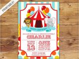 1st Birthday Carnival themed Invitations First Birthday Carnival Invite Circus Invitation Carnival