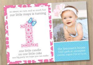 1st Birthday Invitation Sms for Baby Girl Ideas Of Baby Girl Birthday Party Invitation