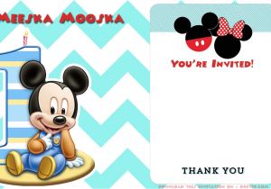 1st Birthday Invitation Template Blank Free Printable Mickey Mouse Invitations Exclusive