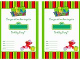 1st Birthday Invitation Template Blank Free Printable Sesame Street 1st Birthday Invitations