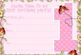 1st Birthday Invitation Template Online Printable 1st Birthday Party Announcements Printable