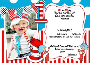 1st Birthday Invitations Free Printable Templates Dr Seuss 1st Birthday Invitation Template Birthday