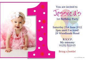 1st Year Birthday Invitation Card Template Birthday Party First Birthday Invitations Card