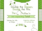 2 Peas In A Pod Baby Shower Invitations Two Peas In A Pod Baby Shower Invitation Printable