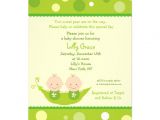2 Peas In A Pod Baby Shower Invitations Two Peas In A Pod Twins Baby Shower Invitations