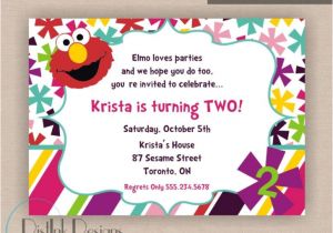 2 Year Old Birthday Invitation Template Stylish 2nd Birthday Party Invitation Wording Elmo World