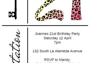 21st Birthday Invitation Templates Free Printable Leopard 21st Free Birthday Invitation Template