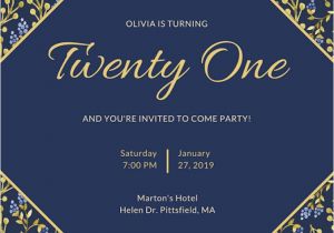 21st Birthday Invitations Templates Invitation Maker Design Your Own Custom Invitation Cards