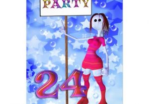 24th Birthday Invitations Ideas 24th Birthday Party Sign Board Invitation 5" X 7