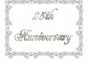 25th Wedding Anniversary Invitation Cards Free Download 25th Anniversary Invitation 3d Illustration Stock