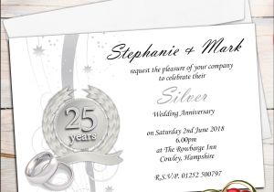 25th Wedding Anniversary Invitation Cards Free Download Free 25th Wedding Anniversary Invitations Free Templates