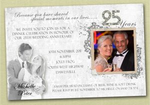 25th Wedding Anniversary Surprise Party Invitations Anniversary Invitations Free 25th Wedding Anniversary