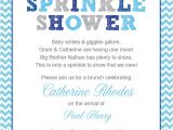2nd Baby Boy Shower Invitations Blue Baby Sprinkle Shower Invitation Blue Grey Girl Chevron