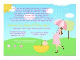 2nd Baby Boy Shower Invitations Cute Modern Mom and Baby Girl Baby Sprinkle 5×7 Paper