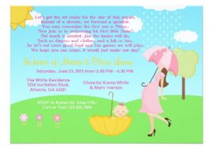 2nd Baby Girl Shower Invitations Cute Modern Mom and Baby Girl Baby Sprinkle 5×7 Paper