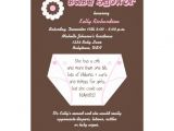 2nd Baby Girl Shower Invitations Diaper Second Baby Girl Shower Invitation 5" X 7