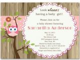 2nd Baby Girl Shower Invitations Lovely Owl and Tree Brown Baby Girl Shower Invitations Bs238
