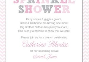 2nd Baby Girl Shower Invitations Pink Baby Sprinkle Shower Invitation Pink by