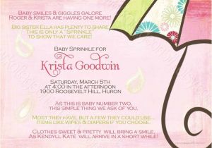 2nd Baby Girl Shower Invitations Second Baby Shower Invitation Wording
