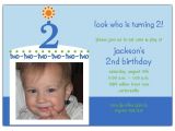 2nd Birthday Invitation for Boy Birthday Cake Boy Second Birthday Invitations