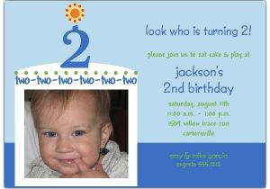 2nd Birthday Invitation for Boy Birthday Cake Boy Second Birthday Invitations