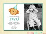 2nd Birthday Invitation for Boy Boy S Birthday Monkey Invitation Baby Boy First