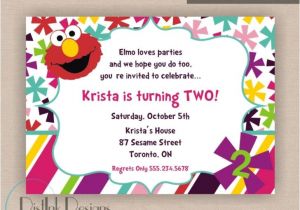 2nd Birthday Invitation Quotes Stylish 2nd Birthday Party Invitation Wording Elmo World