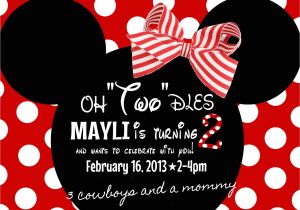 2nd Birthday Invitation Wording Mickey Mouse 3 Cowboys and A Mommy Weekend whoas