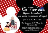 2nd Birthday Invitation Wording Mickey Mouse Oh Two Dles Birthday Party
